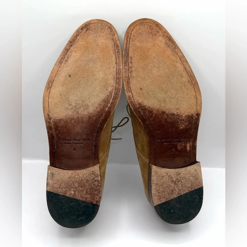 Santoni Suede Derby Straight Tip Shoes Brown Men's, Oxfords Made In Italy